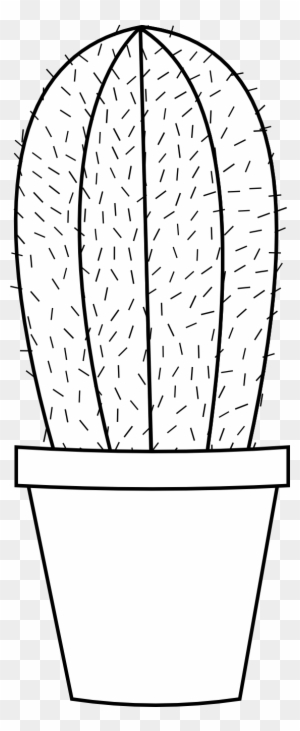 free black and white cactus clipart outline