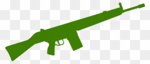 Rifle Gun Green Weapon Military War Army Armed - Machine Gun Silhouette