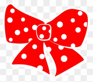 16 Best Photos Of Red Cheer Bow Clipart - Red And White Polka Dot Bow