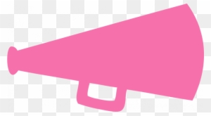 Cheer Megaphone Outline Clipart - Pink Cheer Megaphone Clipart