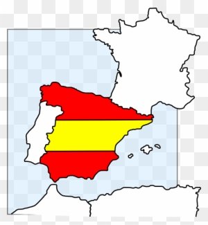 Spain Map And Flag Clip Art At Clker - Spain Clip Art