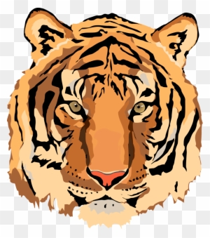 Tiger Vector - Clipart Library - Tiger Face Vector Png