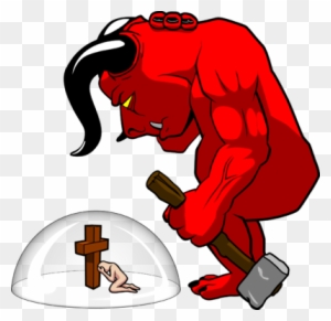 Elegant Devil Clip Art Image Protected From Demons - Covered By The Blood Of Jesus