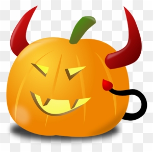 Devil Pumpkin Vector Clip Art Public Domain Vectors - Dynia Na Halloween Diabeł