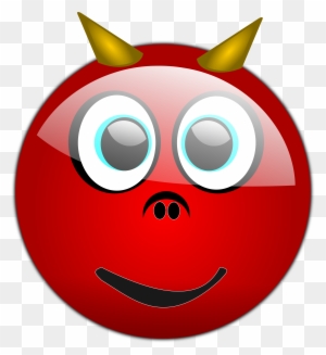 Devil Smiley Face Clip Art - Emoticon Halloween