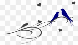 Love Birds On A Branch Clip Art Vector Clip Art Online - Love Birds Tattoos