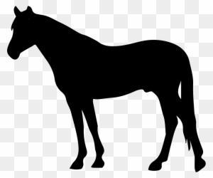 Horse Black Silhouette Facing To Left Svg Png Icon - Clipart Horse Silhouette