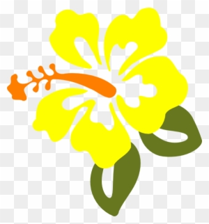 Yellow Hibiscus Clip Art At Vector Clip Art - Yellow Hibiscus Flower Clipart