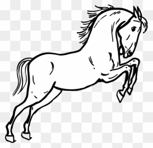 Horse Outline - Horse Clipart Black And White