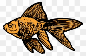 Gold Fish Clip Art Black And White - Goldfish Clip Art