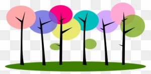 Trees In A Row Clipart