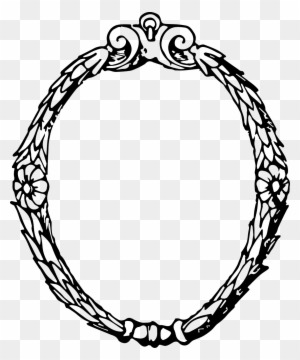 Vintage Round Frames Laurel Wreath Clipart - Oval Frame Wreath