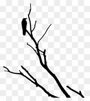Crow Raven Silhouette Tree - Dead Tree Branch Clip Art