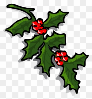 Xmas Stuff For Christmas Bells And Holly Clipart - Holly Branch Clip Art
