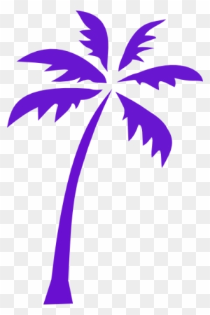 Palm Tree Silhouette Purple