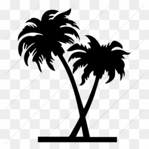 Pin Palm Tree Outline Clip Art - Palm Trees Icon Png