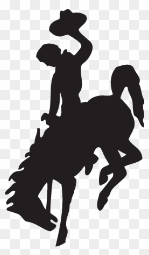 Bucking Horse Clip Art - Wyoming Cowboy Logo Vector