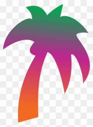 Coconut, Tree, Rainbow - Palm Tree Clip Art