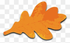 Orange Leaves Clip Art - Fall Oak Leaf Clipart