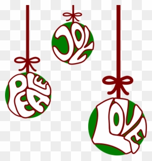 Balls Christian Christmas Decoration Joy Love - Joy Love Peace Clipart