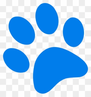 Captivating Paw Print Clipart Blue Clip Art At Clker - Blues Clue Paw Print