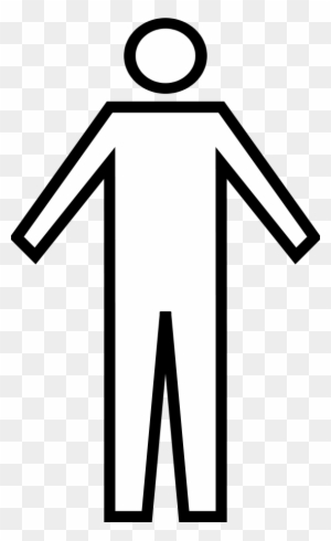 Person Clip Art - Male Bathroom Sign Outline