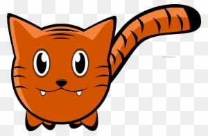 Orange Color Tigger Cat Clipart Png - Cartoon Tiger Embroidery Design
