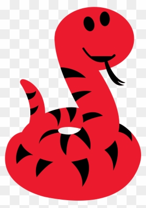 Red Snake Clipart - Cartoon Red Snake Clipart