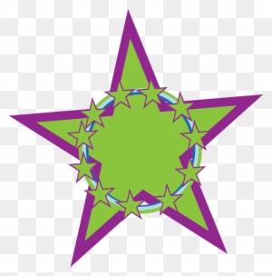 Rainbow Stars Clipart Free Clipart Images Clipartix - Purple And Green Star