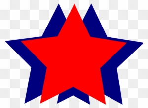 Star Clipart Red And Blue - 4th Of July Stars