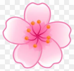 Japanese Clipart Japanese Flower - Sakura Flower Png