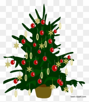 Free Decorated Christmas Tree Clip Art - Christmas Day