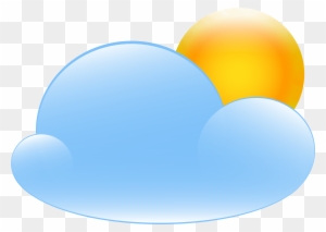Partly Cloudy With Sun Weather Icon Png Clip Art - Full Cloudy Weather