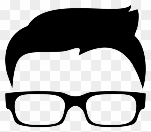 Hipster Boy Silhouette Icon Icons Png - Boy With Glasses Clip Art