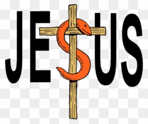Jesus Cross Clip Art - Snake On A Cross