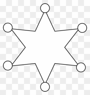 Black And White Sheriff Badge Estrela Do Xerife Free Transparent Png Clipart Images Download