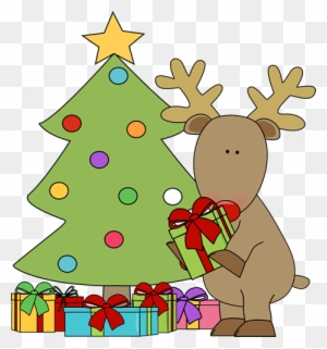 Christmas Tree With Presents Clip Art - Christmas Tree With Presents Clip Art