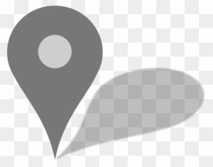 Google Maps Grey Marker W/ Shadow Clip Art - Google Maps Marker Png