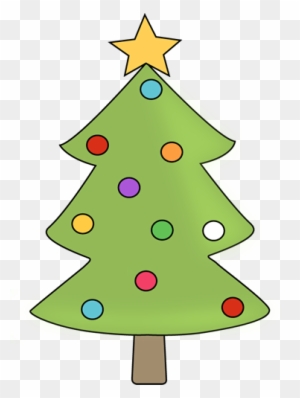 Christmas Tree With Colorful Ornaments - Christmas Tree With Ornaments Clipart