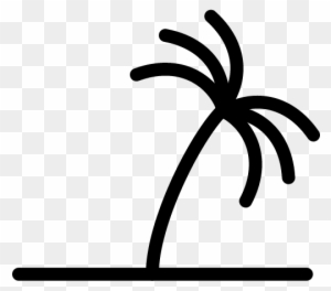Palm Tree Icon - Palm Tree Line Icon