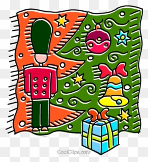 Toy Soldier Under The Christmas Tree Royalty Free Vector - Clip Art