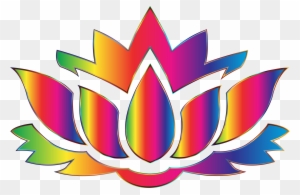 Clipart - Rainbow Lotus Flower