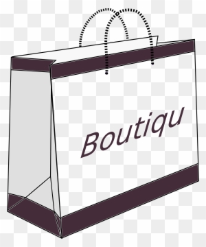 Boutique Shopping Bag - Shopping Bags Clipart Black And White