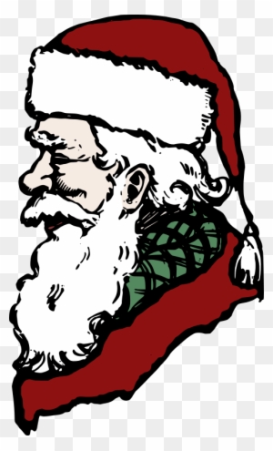 Vintage Santa Claus Clip Art In Side View On Your Personal - Side View Of Santa Drawing