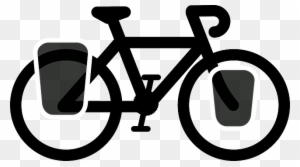 Bike, Cycle, Cycling, Tour, Touring, Travel - Touring Bicycle Clip Art