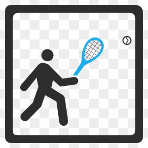Symbol, Sport, Ball, Tennis, Racket, Sports - Tennis Court Symbol