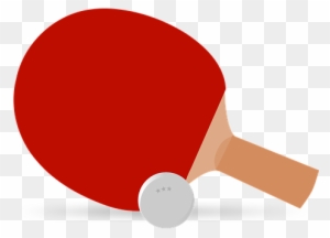 Ping-pong Table Tennis Paddle Bat Ball Spo - Table Tennis Bat Vector