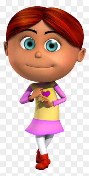 Isabella Readhead Kid 3d Cartoon Character Being Cute - Girl 3d Cartoon Png