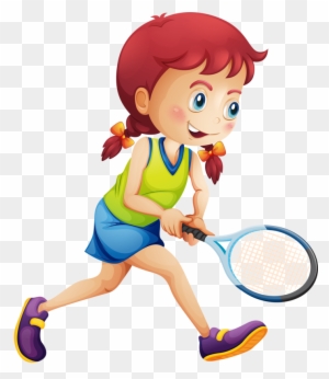 Tennis Girl Racket Illustration - Girl Play Tennis