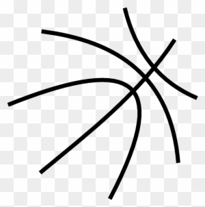 Basketball - Hoop - Clipart - Black - And - White - Basketball Lines On Ball